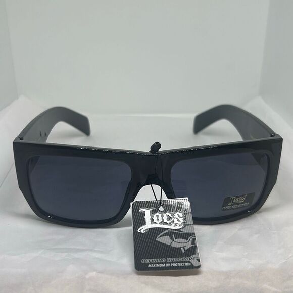 Locs Graffiti Logo Sunglasses – Square Frame, UV Protection - Picture 3 of 3